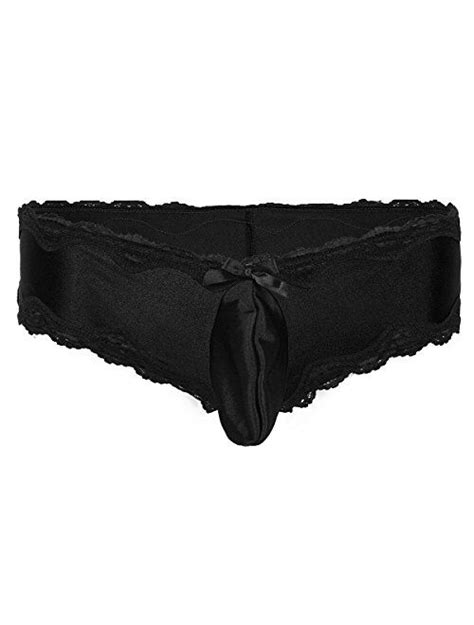 Buy Msemis Men Sissy Pouch Panties Silk Bikini Briefs Thong Underwear Crossdress Lingerie