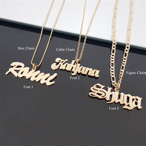 Personalized Name Necklace Any Nameword 15 Font Styles Etsy