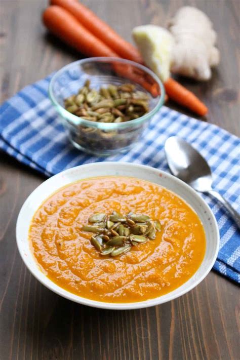 Creamy Carrot Ginger Turmeric Soup Frugal Nutrition