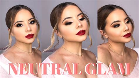 Easy Neutral Glam Makeup Tutorial Youtube