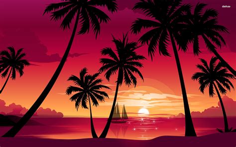 Pink Palm Tree Sunset Iphone Wallpaper Img Primrose