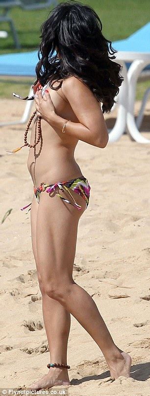 Vanessa Hudgens Almost Drops Her Bikini Top At Hawaii Beach Technica