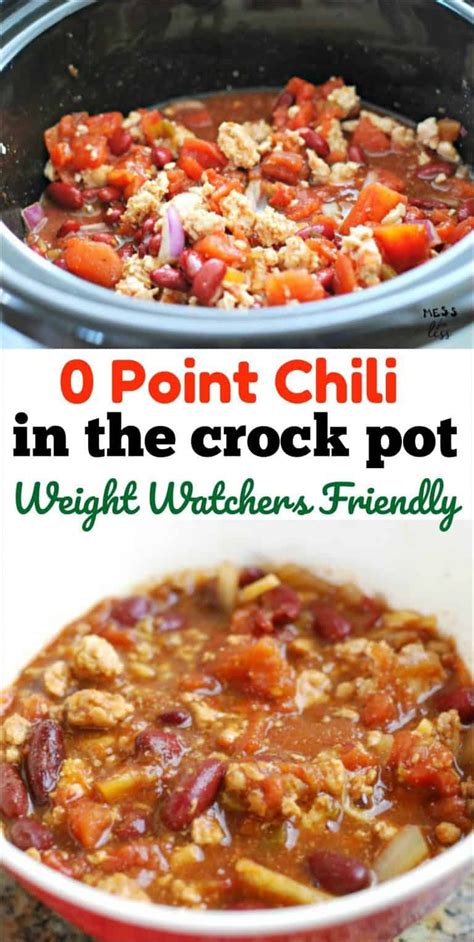 Weight Watchers Point Chili In The Crock Pot Mess For Less Weight