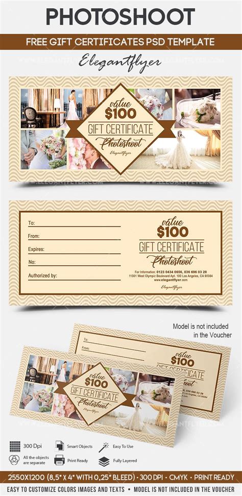 Photoshoot Free T Certificate Psd Template 10020851 By