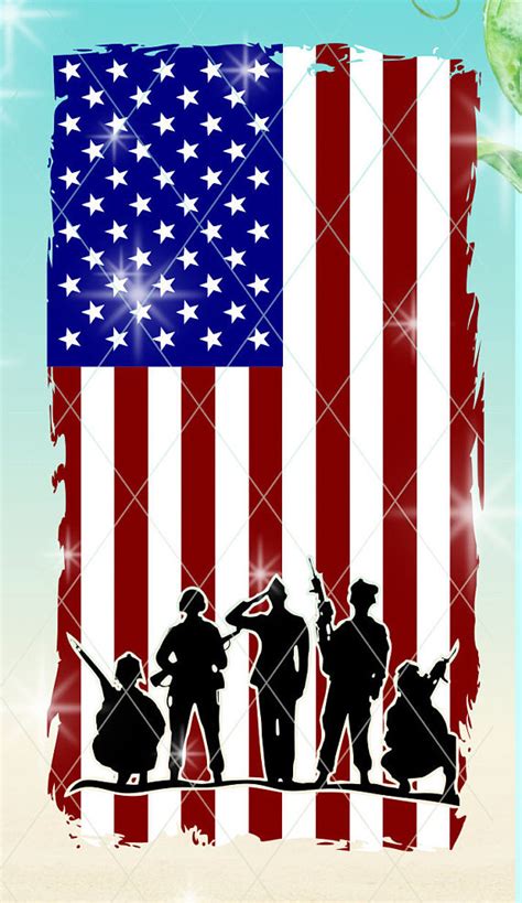 Soldier Silhouette With Flag At Getdrawings Free Download