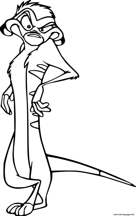 timon meerkat coloring pages printable