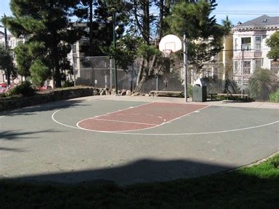 Indoor basketball court tiles are also 12 square. Koshland Park basketball court - San Francisco, CA ...