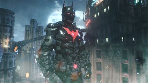 Batmanarkham Knight Batman Beyond Suit Gameplay Youtube