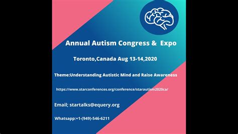 Annual Autism Congress And Expo 2020 Youtube