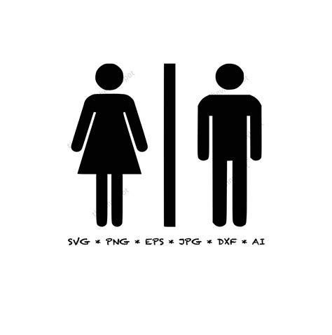 Women Men Bathroom Svg Png Eps  Dxf For Silhouette Etsy