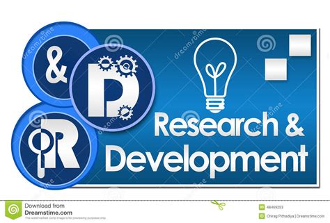 R And D Research And Development Three Circles Stock Illustration