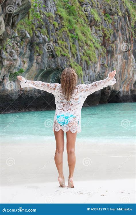 Woman In Bikini On Beach Stock Image Image Of Thailand 63341219