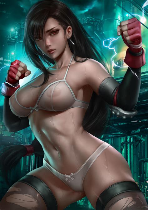 rule 34 absurdres bra female female only final fantasy final fantasy vii highres lingerie