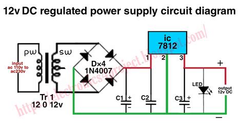 12 Volt Dc Regulated Power Supply Circuit Diagram