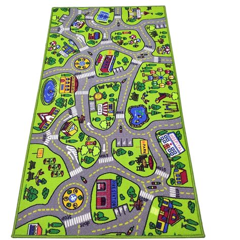 Toyvelt Kids Carpet Playmat Car Rug City Life Educational Road Traffic