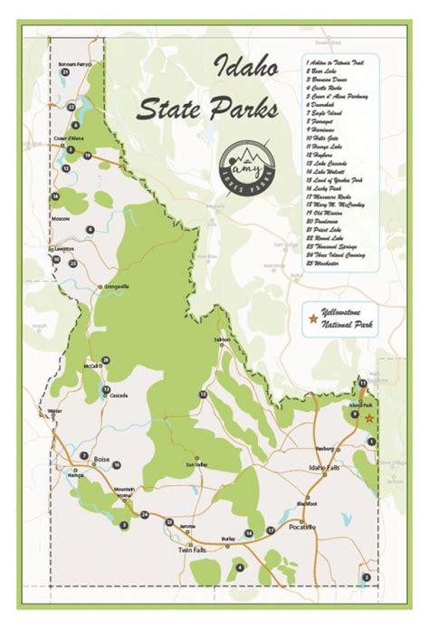 Idaho State Parks Map Printable Map
