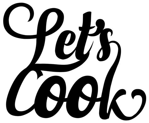 Lets Cook Cursive Word Art Beautiful Solid Steel Home Decor Etsy