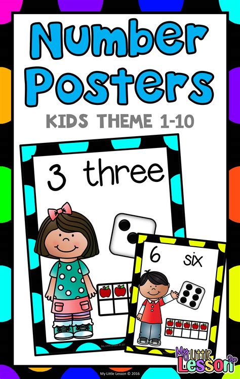 These Printable Number Posters 1 10 Include Two Colorful