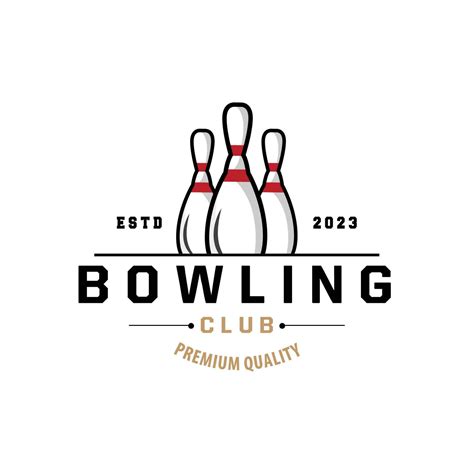 Bowling Sports Club Logo Bowling Ball And Pin Design Vector Tournament