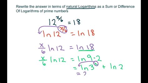 Rewrite Each Answer In Terms Of Natural Logarithms Youtube