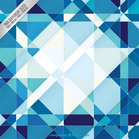 Abstract Geometric Background In Blue Tones Premium Vector