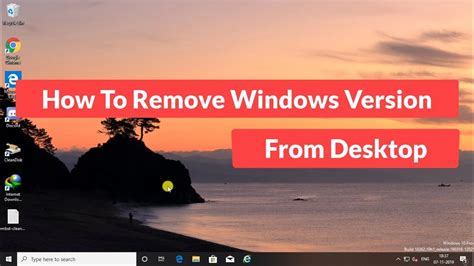 How To Remove Windows Version From Desktop Tutorial Youtube
