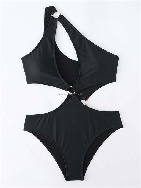 2022 Extreme Sexy Ladies Mature Bikini Swimsuits Halter Cutout Swimwear Thong One Piece Bikini