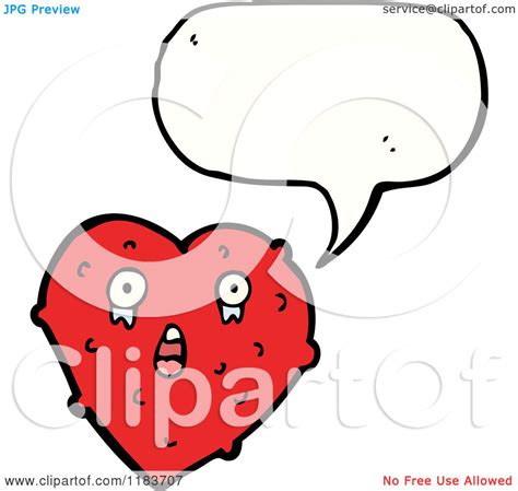 Cartoon Of A Talking Crying Heart Royalty Free Vector