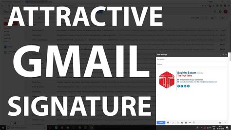 How To Create A Professional Gmail Signature With Logo Social Media