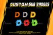 Create A Unique Custom Sub Badges Twitch For You By Ogbastudio Fiverr