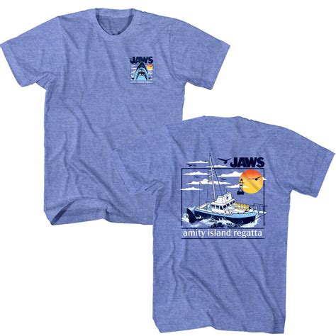 Jaws Amity Island Regatta Sunset Mens T Shirt Societees