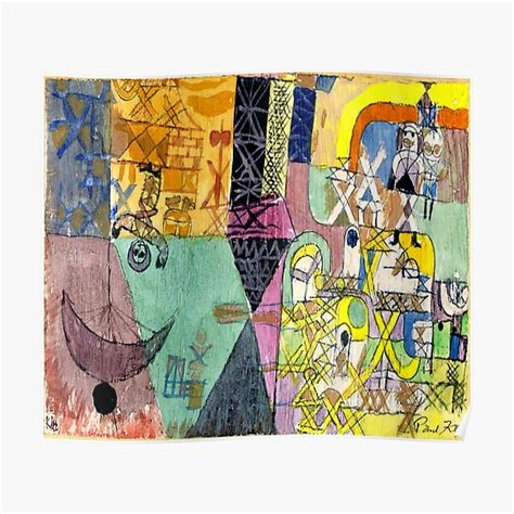 Paul Klee Asian Entertainers Wsignature Klee Inspired Poster By