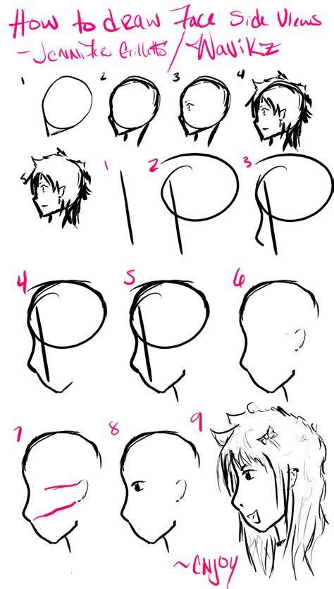How To Draw Face Side Views By Wavikz On Deviantart