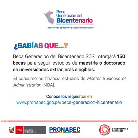 Requisitos Https Pronabec Gob Pe Beca Generacion Bicentenario