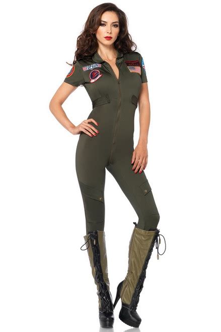 Top Gun Flight Suit Sexy Pilot Costume Spicy Lingerie