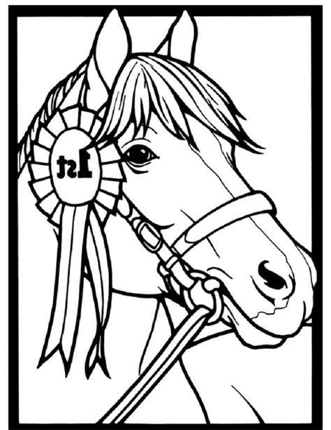 Horse Head Coloring Pages Sketch Coloring Page