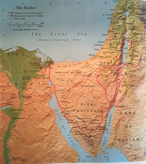 Bible Map The Exodus World Events And The Bible