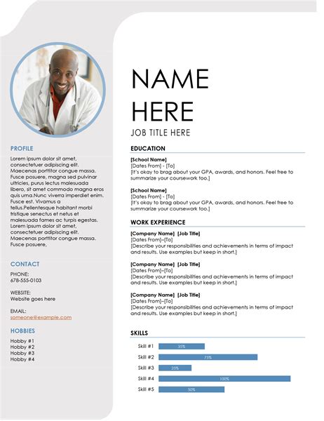 Free microsoft word resume templates. CV (resume)