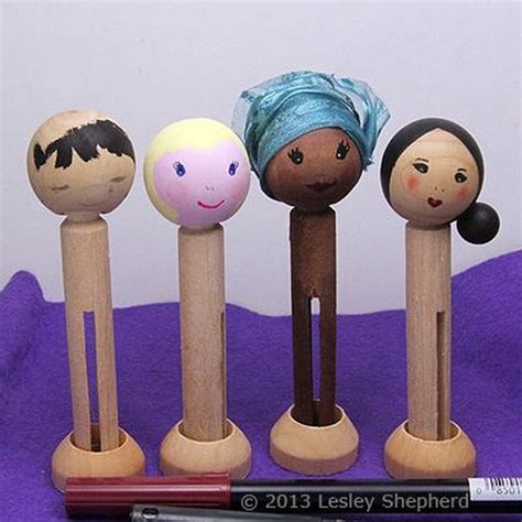 Tutorial For Peg People And Clothespin Dolls Clothes Pin Ornaments