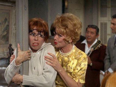 Lucille Ball And Carol Burnett In The Lucy Show Episode Lucy Gets A