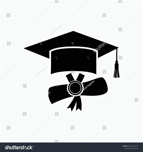 Graduate Icon Vector Sign Symbol Isolated Stock Vector Royalty Free