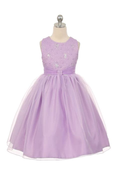 Girls Organza Sparkly Special Occasion Dress