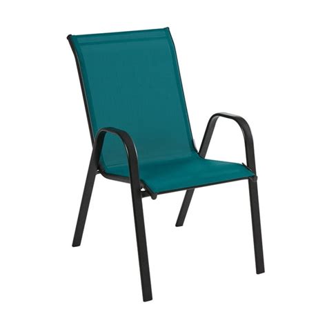 Mainstays Heritage Park Steel Stacking Chair Teal