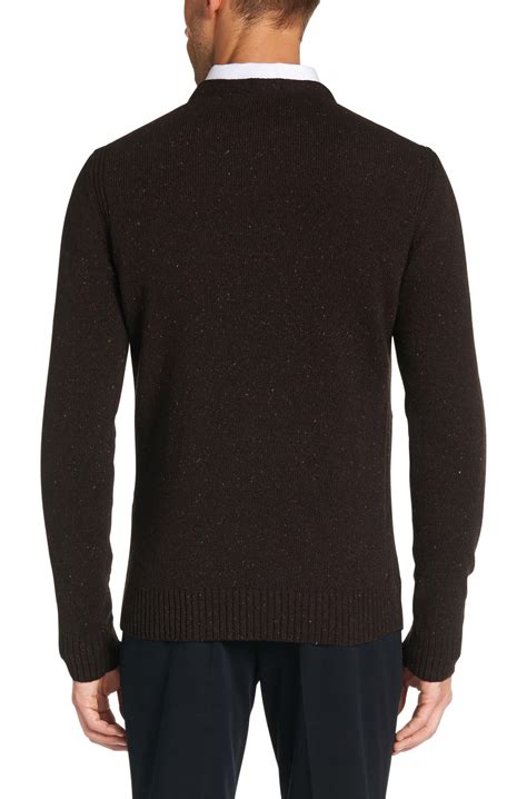 Lyst Boss Eicren Wool Tweed Sweater In Brown For Men