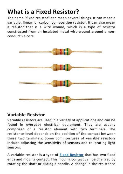 What Is A Fixed Resistor By Joddie Marshall Issuu