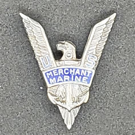 Wwii Merchant Marine Victory Pin In Sterling Silver Churchills Antiques