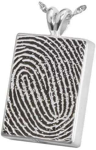 Maybe you would like to learn more about one of these? Memorial Gallery Fingerprint 14K Solid White Gold Cremation Jewelry Perfect Rectangle-Full ...