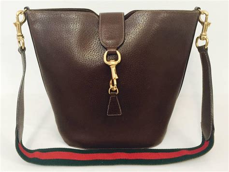 Vintage Gucci Brown Leather Handbag