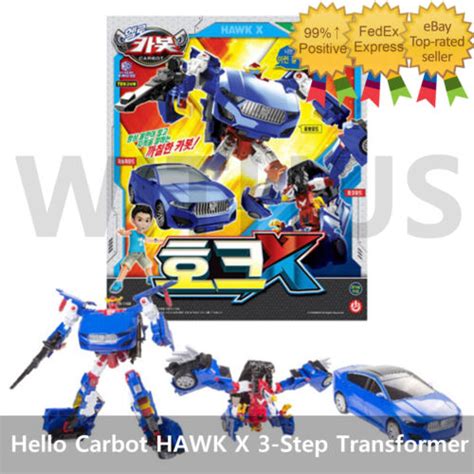 Hello Carbot Hawk X 3 Step Transformer Transforming Car Robot Figure