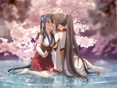 2girls Anthropomorphism Bandage Barefoot Black Hair Brown Eyes Brown